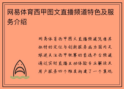 网易体育西甲图文直播频道特色及服务介绍